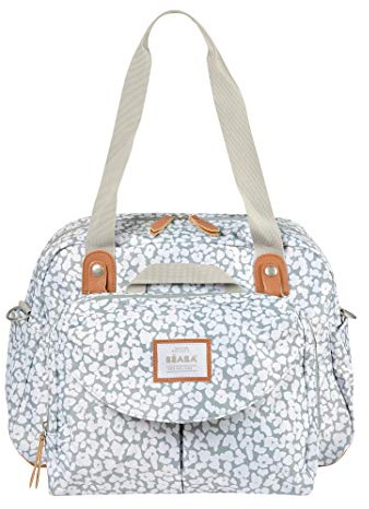 BÉABA, Sac à Langer Genève II, Modulable, Grande contenance, Rangements multiples, Pochette avant amovible, Matelas, Pochette repas isotherme, Système attache poussettes, Cherry Blossom