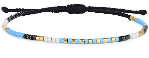 KELITCH Damen Freundschaftsarmbänder Miyuki Perlen Strang Armbänder Armreifen Handgefertigte Boho Charm Schmuck