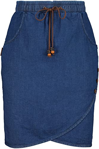 Alife and Kickin Damkjol LucyAK DNM A sommarkjol i omlottutseende, Mörk denim, L
