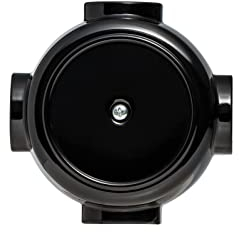 Aufputz Vintage Abzweigdose Schwarz 80x40 mm Rund Retro (Abzweigdose Schwarz)