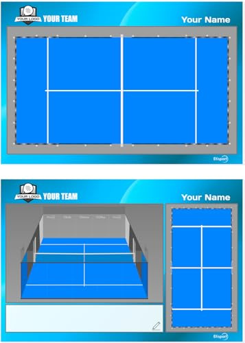 Lavagna Tattica per Padel. Personalizzata con Nome, Logo o Club. Doppia Faccia, Pennarelli Cancellabili a Secco. 30,5 x 20,5 cm