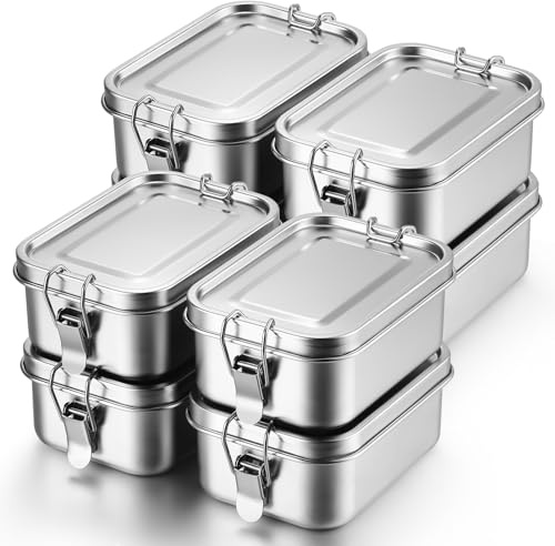 Umigy Stainless Steel Food Containers, 550ml, Undivided, 8 Pcs