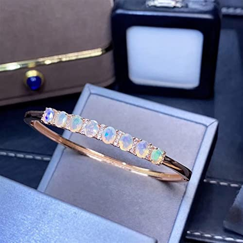 miglior Regalo Bracciale Rigido con Opale Reale Naturale Gioielli in 925 Bracciale con Opale Naturale e Reale