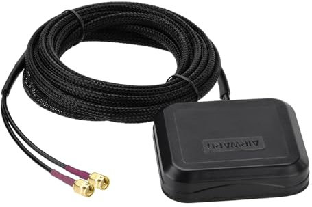 Superbat Antena Dual 4G LTE Mimo Magnética 698-2700MHz, Antena SMA Macho Omnidireccional con Cubierta Trenzada para Router 4G LTE/CPE, Puerta de Enlace Celular, Módem Banda Ancha Móvil, Hotspot etc