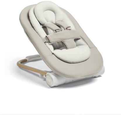 Mamas & Papas Eno Baby Bouncer, One Hand Fold, 2 Recline Positions, Cashmere - 0-6months