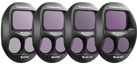 Freewell Filtri ND divisi per DJI Mavic 4 Pro - Split ND8/4, ND16/8, ND32/16, ND64/32 - Riducono l'esposizione per riprese aeree cinematografiche