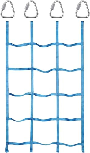 Klätternät, Fysisk träning Klättring av lastnätsrepstege, utomhuslastnät for klättring på lekplatsen(Light Blue)