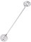 Cucchiaio per miele, in acciaio inox, a doppia testa, manico lungo, cucchiaio per mescolare barattoli di miele e sciroppo (spirale)