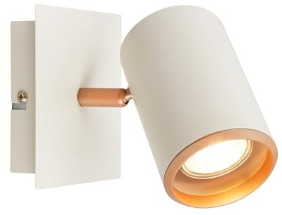 BRILONER - Applique da parete interno, orientabile, attacco GU10, max. 10W, applique camera da letto, applique da interno, applique da parete, lampada da parete, 12x14 cm, grigio-caffè chiaro