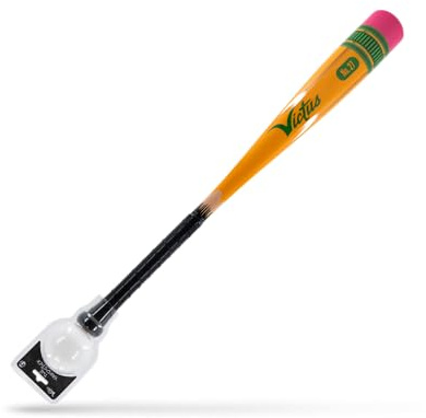 Victus – Bâton de baseball en plastique pour enfants avec balle en plastique personnalisée, pour une utilisation sur gazon ou herbe, baril de 6,3 cm et poignée douce au toucher, ensemble de baseball