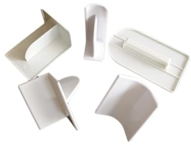 Warmhm 5 pièces Kit Lisseur à Gâteau Fondant Abs Ustensiles Pâtisserie DIY Outils de Lissage et Grattage pour Décoration de Crème et Pâte Sucre