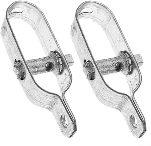 Yhenlovtt Lot de 2 tendeurs de câble en acier pour clôture, câble et corde à linge – Tendeur de fil métallique argenté avec coulée durable