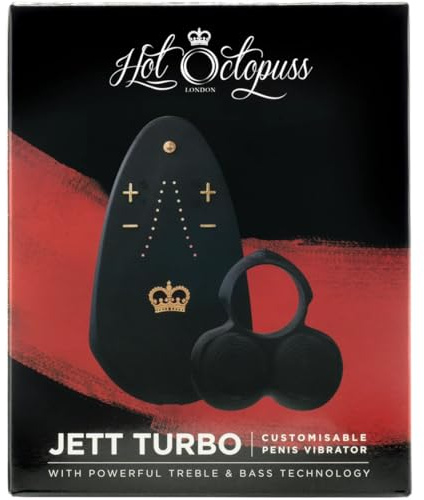 Hot Octopuss JETT Turbo - Masturbatore maschile 100% a mani libere, vibratore per pene extra potente e giocattolo sessuale maschile per adulti, ricaricabile, 10 velocità e 5 modalità, custodia in