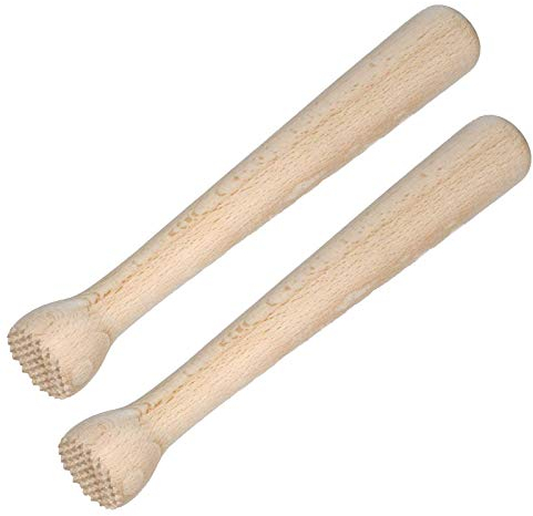 SIDCO Caipirinha 2 x Stößel Holz Crusher Cocktailstampfer Cocktailstößel EIS Stampfer