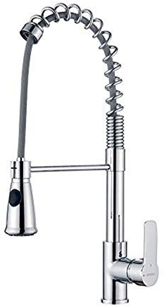 GRIFEMA Lyon - Grifo Profesional cocina con ducha extraíble, mezclador monomando fregadero, Cromo