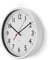 CABLEPELADO Reloj de Pared, Reloj Pared silencioso, Reloj Oficina, Reloj Cocina, Reloj Dormitorio, Movimiento Cuarzo silencioso, Reloj Pared, Reloj Decorativo, Marco Metálico Esfera Blanca, 25 cm