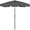 vidaXL Strandschirm Kippbar Sonnenschirm Balkonschirm Gartenschirm Ampelschirm Marktschirm Schirm Terrassenschirm Balkon Anthrazit 180x120cm