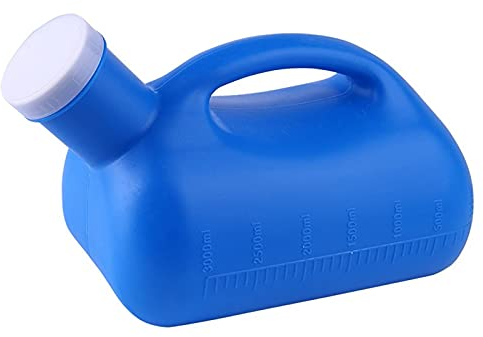 Urinal för män med skruvlock, 3000 ml Bärbara urinaler för hushållspotta Mansurin Äldre Barn Akuttoaletter Resor Mobilsamlare (Färg: Vit) Glad