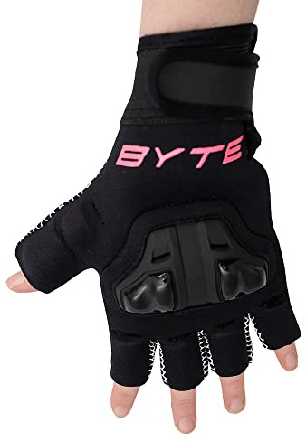 Byte XR LEFT HAND HOCKEY KNUCKLE GLOVE BLACK PINK (EXTRA SMALL)