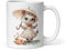 Tasse Mug Chat Félin Chaton Passion Humour Drôle Marrant Fan Cadeau Élégant Animaux de compagnie Fille Femme Homme (Chatte à l'ombrelle)
