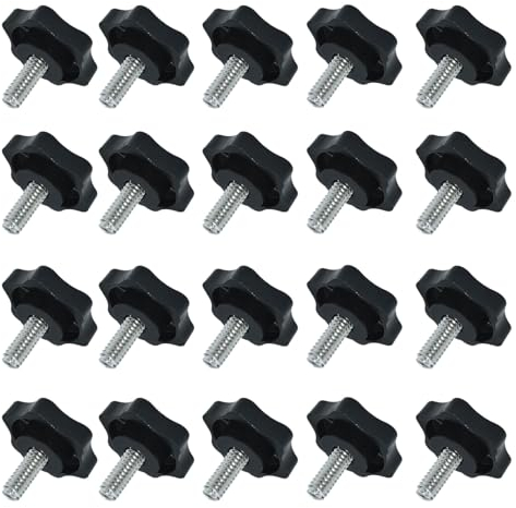 20 Stücke Sternschraube, M6 x 20MM Sternkopfschrauben, Rändelschraube, Flügelschraube, Sternkopf Klemmknopf, Flügelschrauben, Klemmschraube für Mechanische Instrumente Ausrüstungen