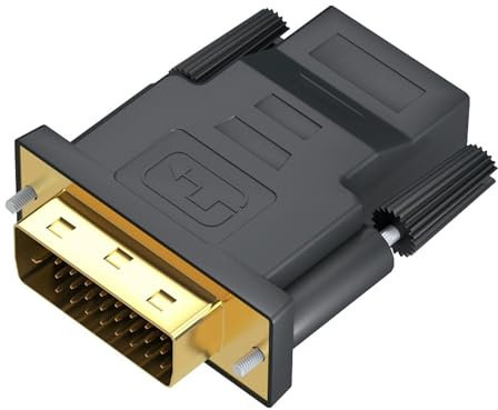 DVI auf HDMI Adapter, DVI-D Stecker auf HDMI Buchse Adapter 1080P, Bidirektionale Konvertierung DVI (24+1) auf HDMI-Konverter für PC, Laptop,Monitor, Fernseher, Projektor und Mehr