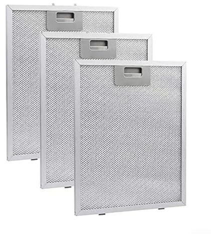 Lot de 3 filtres à graisse en maille métallique, filtres en aluminium pour hotte aspirante, Filtre à graisse métallique pour hotte aspirante de cuisine Argenté, 310 x 250 x 9 mm