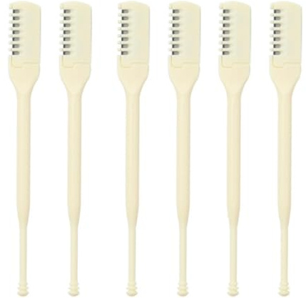 6 Pezzi Coltello per Peli del Naso a Doppia Faccia, Tagliapeli Nasale Portatile Rotante, Tagliapeli per Naso Rotante a Doppia Testa, Tagliapeli per Naso Manuale Portatile, per Uomini e Donne