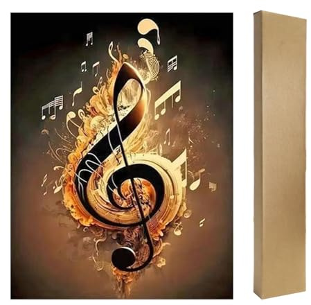 DCIDBEI Diamond Painting Music Notation 40 x 50 cm with Packaging Box Diamond Painting Pictures Music Crafts for Adults Women Painting by Numbers Adults Music Notation Daiments Painting