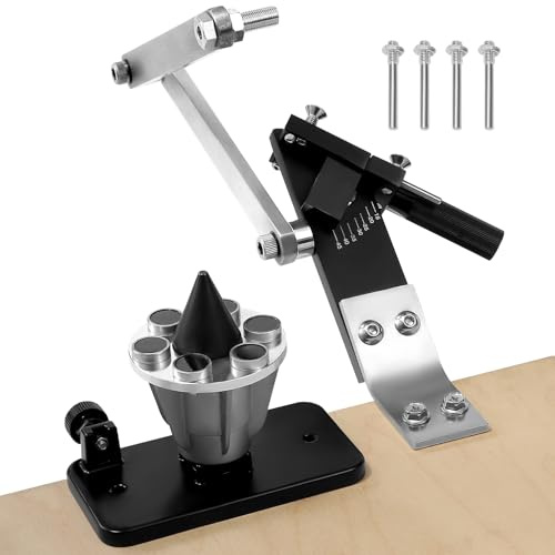 VEVOR Afilador de Cuchillas para Cortacésped con Equilibrador Ajustable de 15°-45° 4 Pines Adaptadores Rodamientos de Bolas Mango Ampliado de 25 mm Compatible con la Mayoría de Amoladoras Angulares