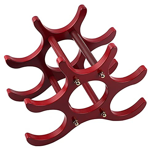 Cocoarm Portabottiglie per Vino Rosso in Legno, Supporto per Ripiano, Espositore per Vino con può Contenere Sei Bottiglie, per gli Amanti del, Migliore Fermentazione, Materiale di Alta qualità,