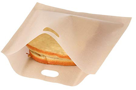 Cryfokt Brödrostpåse för Snabb Uppvärmning Av Bakverk och Smörgåsar, Non-stick Glasfibermaterial, 16 * 16,5 Cm/6,3 * 6,5 Tum, Lämplig för Barn och Snacks (*18cm)