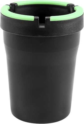 VIP Home Essentials Stub Out Glow in The Dark And Non-Glow - Butt Bucket Ashtray (Black, Regular)