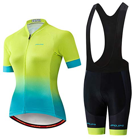 Damen-Radtrikot + Shorts, gepolsterte, kurzärmlige Fahrradbekleidung, Mädchen, B16, S for Chest30-32.3 ,waist23.6-31
