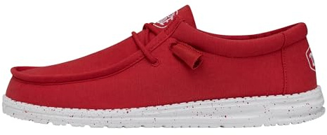 Hey dude Wally Slub Canvas Sneaker Rossa da Uomo 40009-610