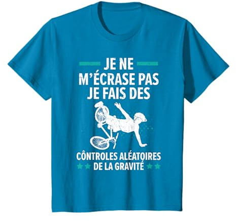 Je Ne M'écrasé Vététiste Humour VTT Idée Cadeau VTT T-Shirt
