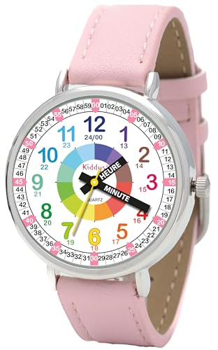 Kiddus Orologio Educativo per Bambino e Bambina dai 5 ai 10 Anni, Orologio Analogico Didattico per Imparare l'Ora, Movimento Giapponese