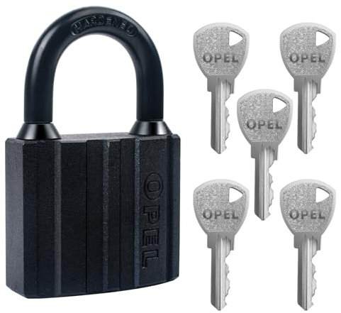 Schloss Vorhängeschloss mit 5 schlüssel für Schuppen, Container, Lager, Garage, Rollladen, Lagereinheiten, Schuppen, Garagen, Zäune 50mm