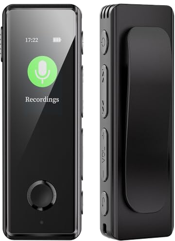Registratori Vocali Digitali, KINPEE 16GB Mini Registratore Audio Portatile Registratore di Suoni Registratore Attivazione Vocale Dittafono Registratore Tascabile per Lezioni Universitarie