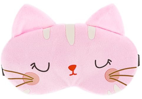WLLHYF Simpatica maschera per gli occhi per dormire, morbido peluche cartoni animati, comoda copertura per gli occhi degli animali, divertente protezione per gli occhi per dormire, per donne, uomini
