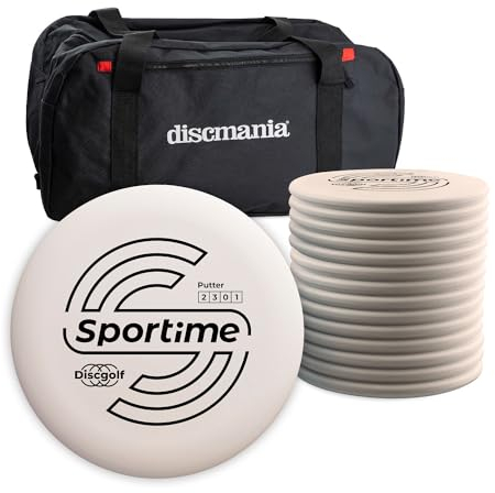 Sportime Wurfscheiben Set Take Off Kids | 15 leichte Discs mit Transporttasche | Frisbeescheiben für Einsteiger | Bunt | Discgolf Set für Training und Freizeit