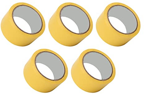 Bodenband, Turnhallen-Bodenband, 5 Stück, PVC-Bodenmarkierungsband, Klebeband, Fitnessstudio-Klebeband, 5 Cm Breite für Basketball, Volleyball und Tennisplätze (YELLOW)