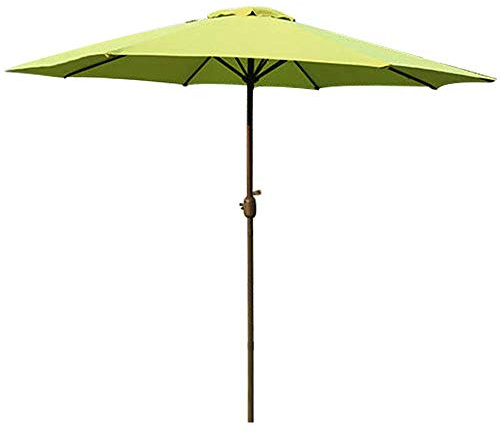 Outdoor Parasol Garden Patio Umbrella | 2.7m| Crank/Tiltable/Round/UV Protection, For Beach/Gazebo/Balcony/Terrace/Coffee Table/Fishing/Market - without Base good