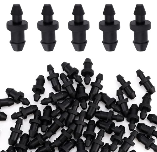 Fukaisu 100uds Tapones de Riego por Goteo, Duradero PP Tapones de Riego Plástico Goteo Tubería Pieza para Jardín Césped Patio y Parterres Elevados Sistema
