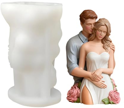 Moule en silicone pour couple - Pour femme et - Pour débutants et professionnels - Décoration de mariage, Saint-Valentin, pendaison de crémaillère