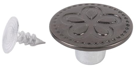 FILFEEL 125 Set Byxknappar 17 Mm Fembladiga Blommor i Rostfritt Stål Trådnitknappar med Skruvar för Rockar Skjortor Bälten – Midjebyte