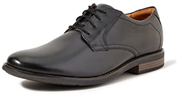 Clarks Becken Lace, Zapatos de Cordones Brogue para Hombre, Piel Negra, 39.5 EU