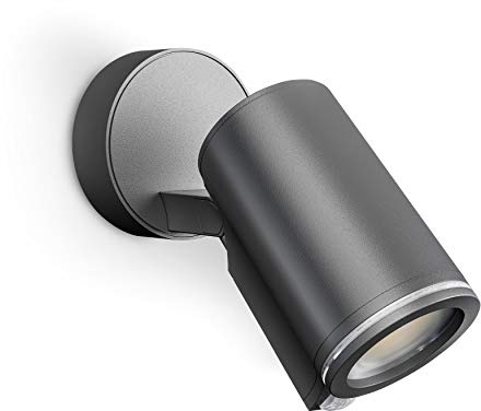 Steinel LED Strahler Spot ONE S anthrazit, 90° Bewegungsmelder, inkl. LED GU10-Leuchtmittel, per Kabel vernetzbar, Aluminium, 7,47 W
