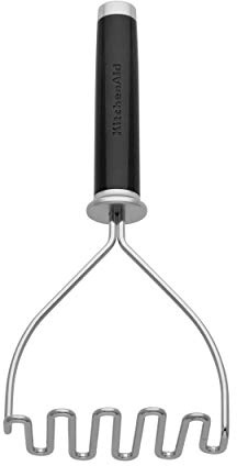 KitchenAid Gourmet Stainless Steel Wire Masher, 10.24-Inch, Black