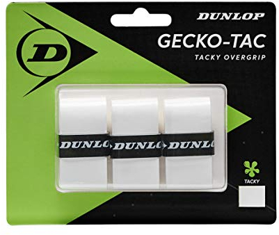 Dunlop Unisex Gecko-Tac Overgrip Griffband, 3 Stück, Weiß